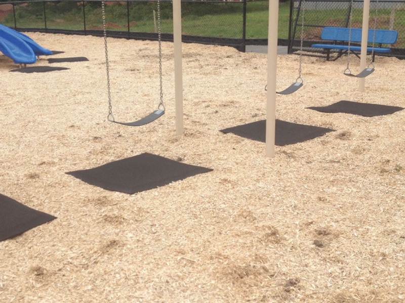 Swing And Slide Rubber Playground Mat