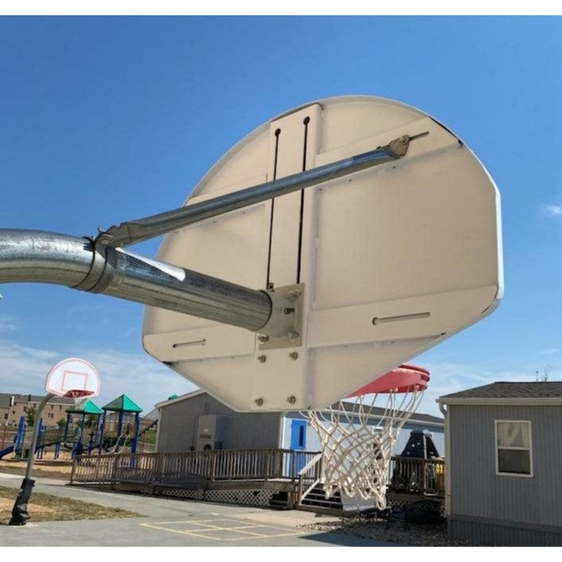 39'' X 54'' Dura Steel Fan-Shaped Backboard - Retro Fit Kit