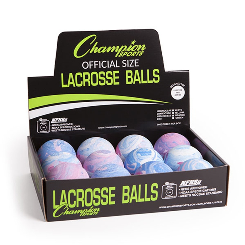 Multi-Colored Lacrosse Ball - 12 Pack