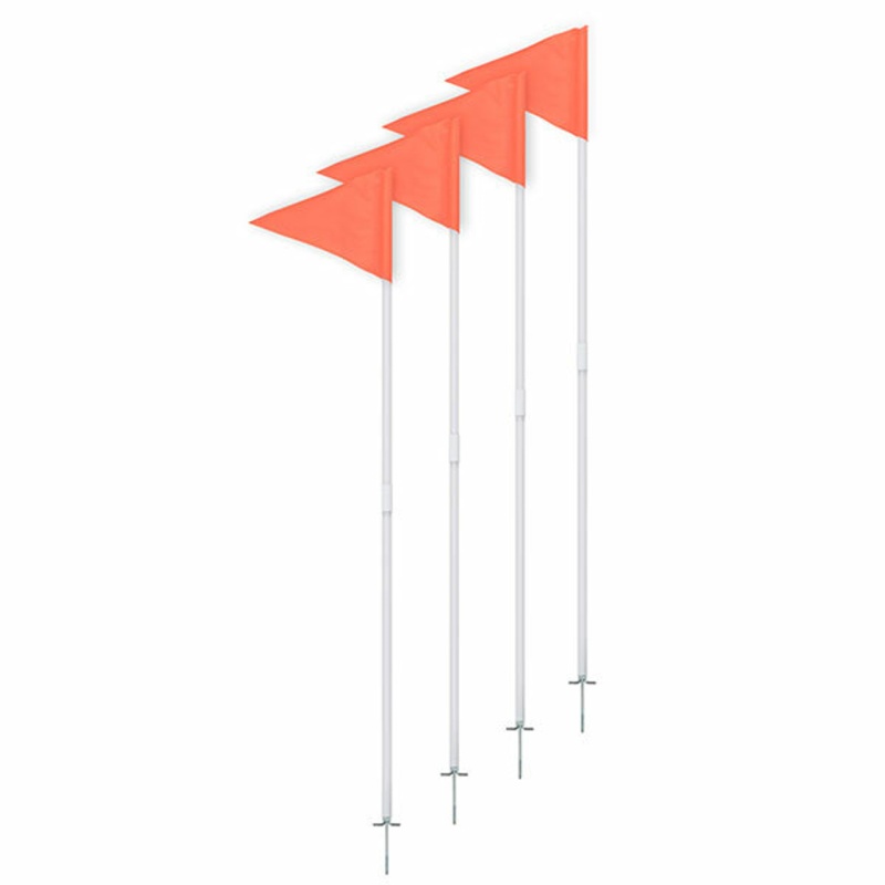 Two Piece Economy Soccer Corner Flags - Set Of 4