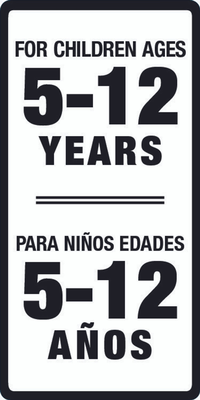 Age Group 5-12 Years Warning Label