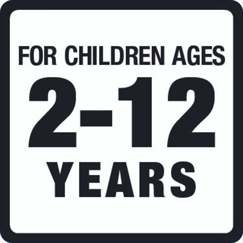 Age Group 2-12 Years Warning Label