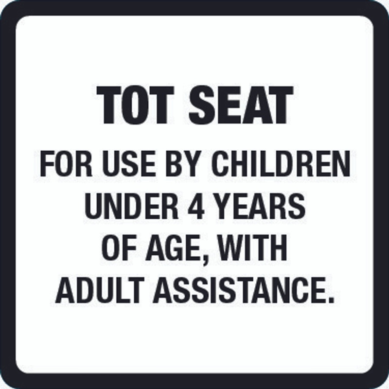 Tot Seat Warning Label