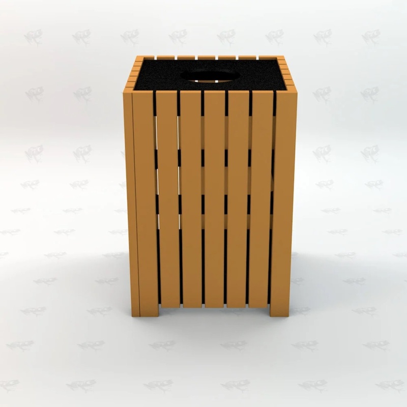 32 Gallon HD Square Recycled Plastic Trash Can