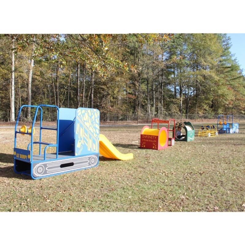 Road Crew 5 Piece Set Of Construction Themed Playground Vehicles