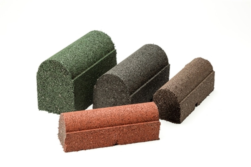 4" x 4" x 92" Rubber Playground Borders