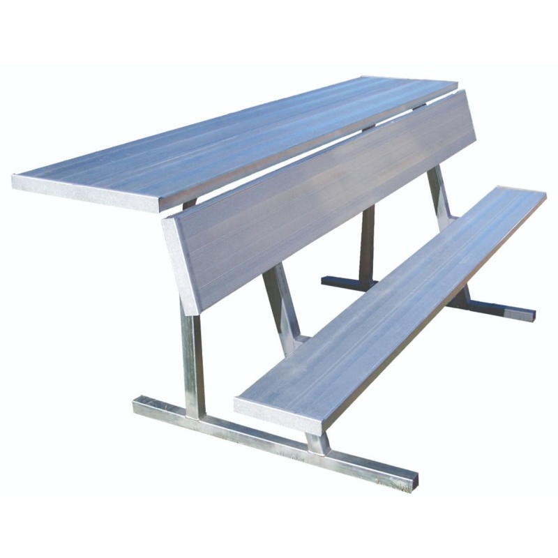 7 1/2 Foot Player Bench With Seat Back And Shelf