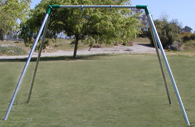 Standard Single Bay Swing Set Frame Only - 8' High