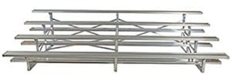 4 Row Aluminum Bleacher | 15' Length | 40 Seat