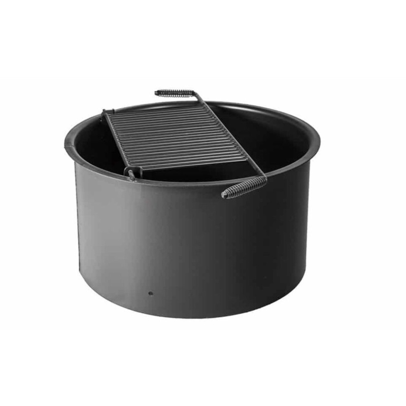 ADA Accessible 18" Tall Fire Ring With Flip-Up Cooking Grate