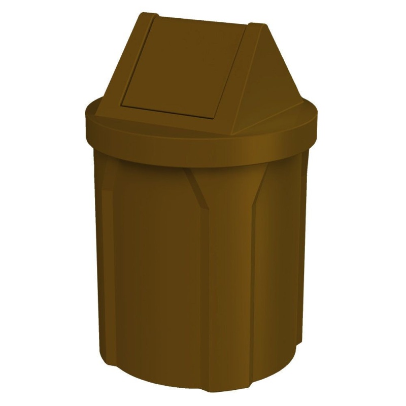 42 Gallon Classic Round Plastic Receptacle With Swing Top