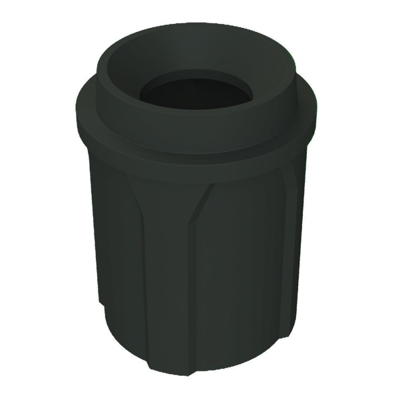 42 Gallon Classic Round Plastic Receptacle With Funnel Lid