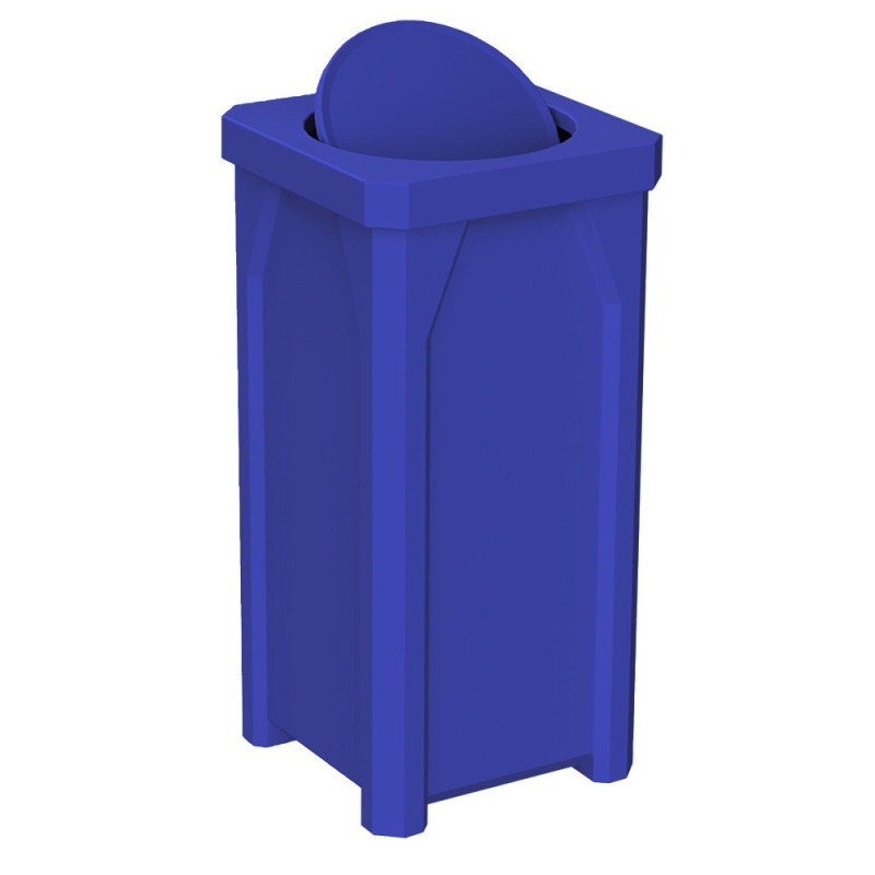 22 Gallon Classic Square Plastic Receptacle with Bug Barrier Top