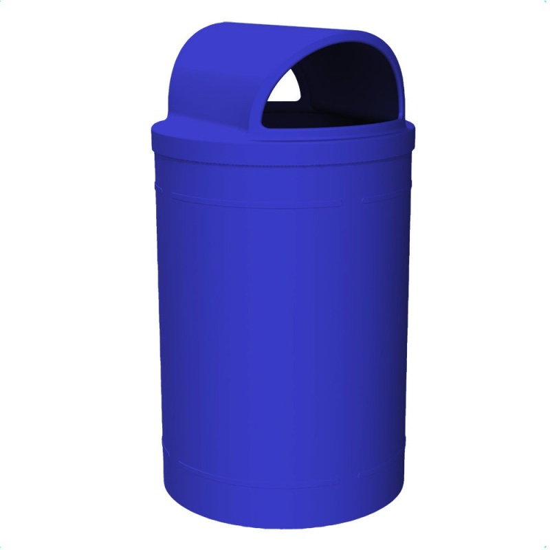 55 Gallon Classic Round Plastic Receptacle With 2-Way Open Top