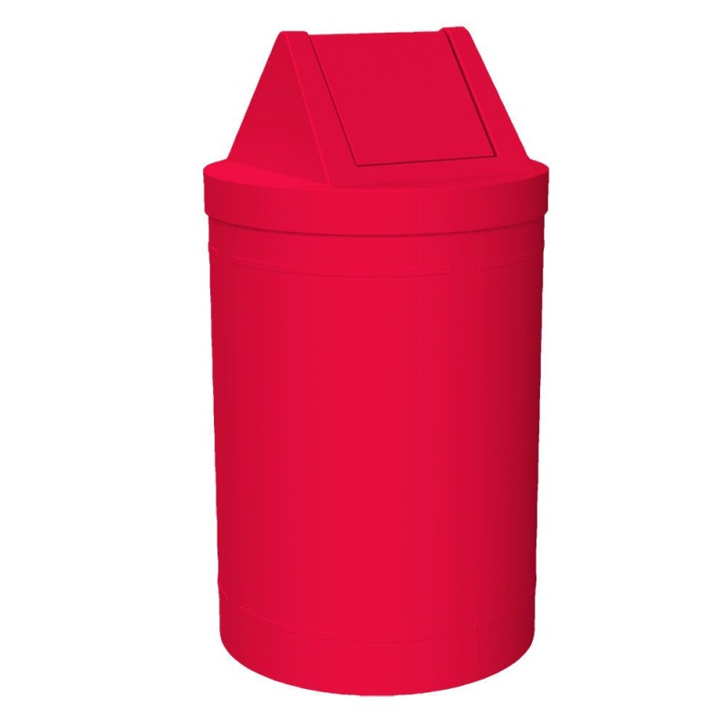55 Gallon Classic Round Plastic Receptacle With Swing Top