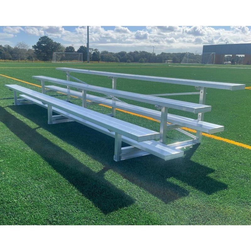 3 Row | 30 Seat Aluminum Bleacher | 15' Length