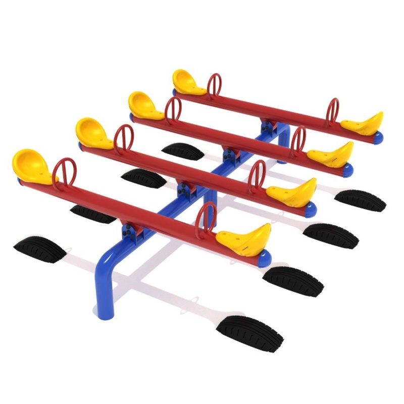 Classic Playground Seesaw - 8 Seats - 8 Tires