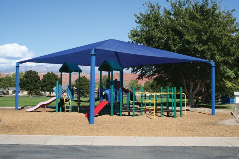 16X16x8 Square Four Post Hip Shade