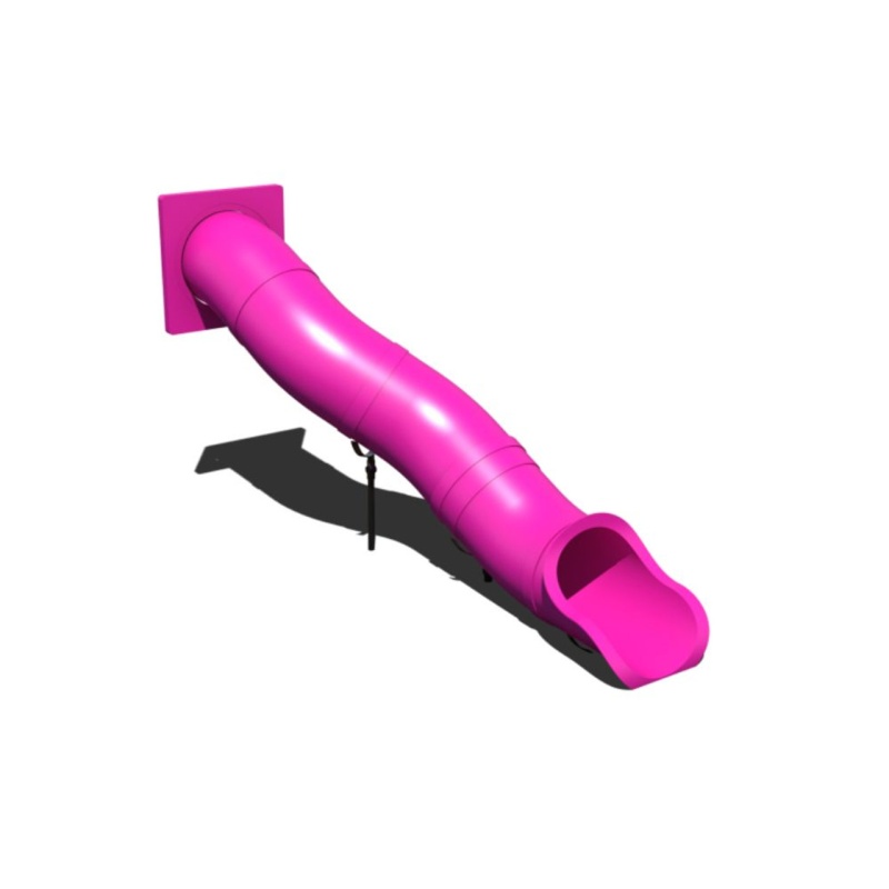4' Deck Height - 30" Diameter - Snake Left Tube Slide