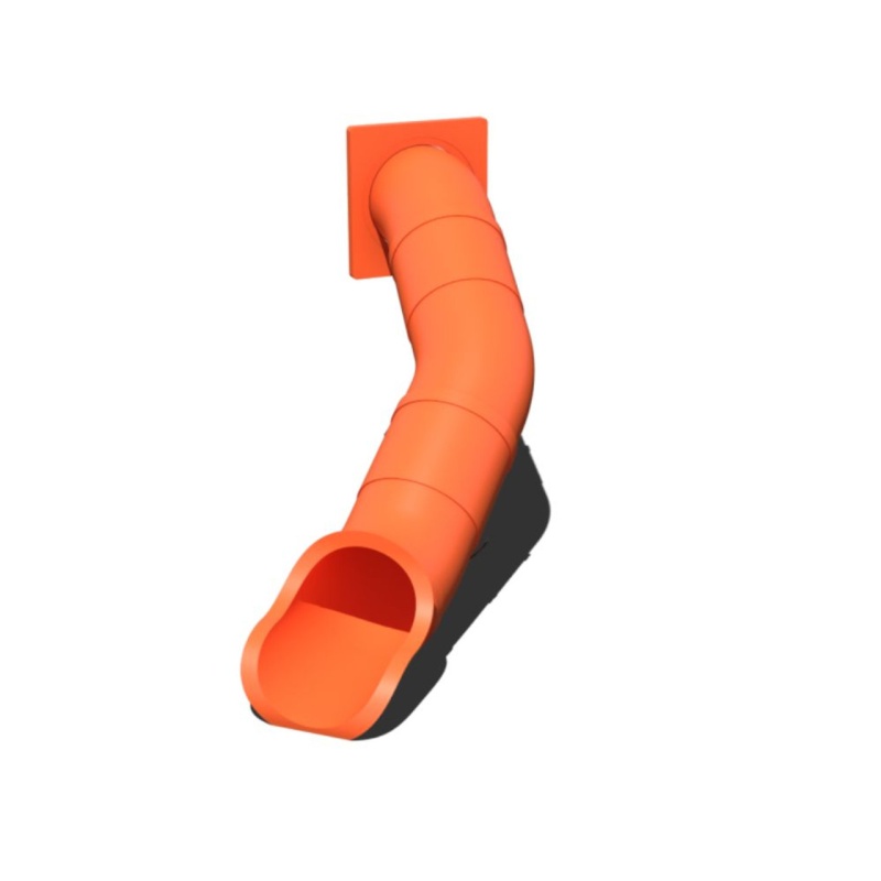 7' Deck Height - 30" Diameter - Veer Right Turn Tube Slide