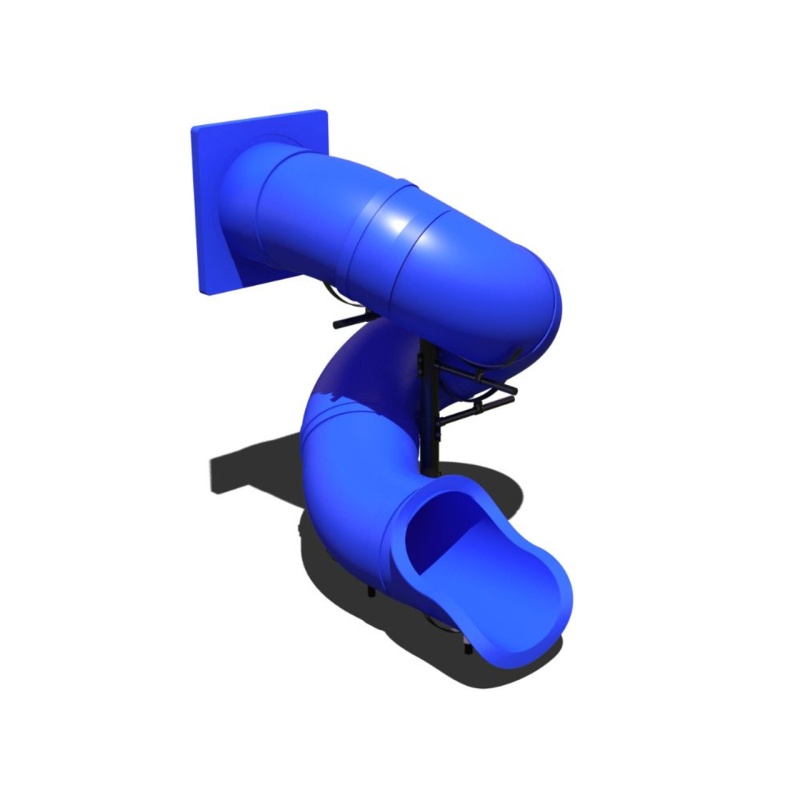6' Deck Height - 30" Diameter - Spiral Tube Slide