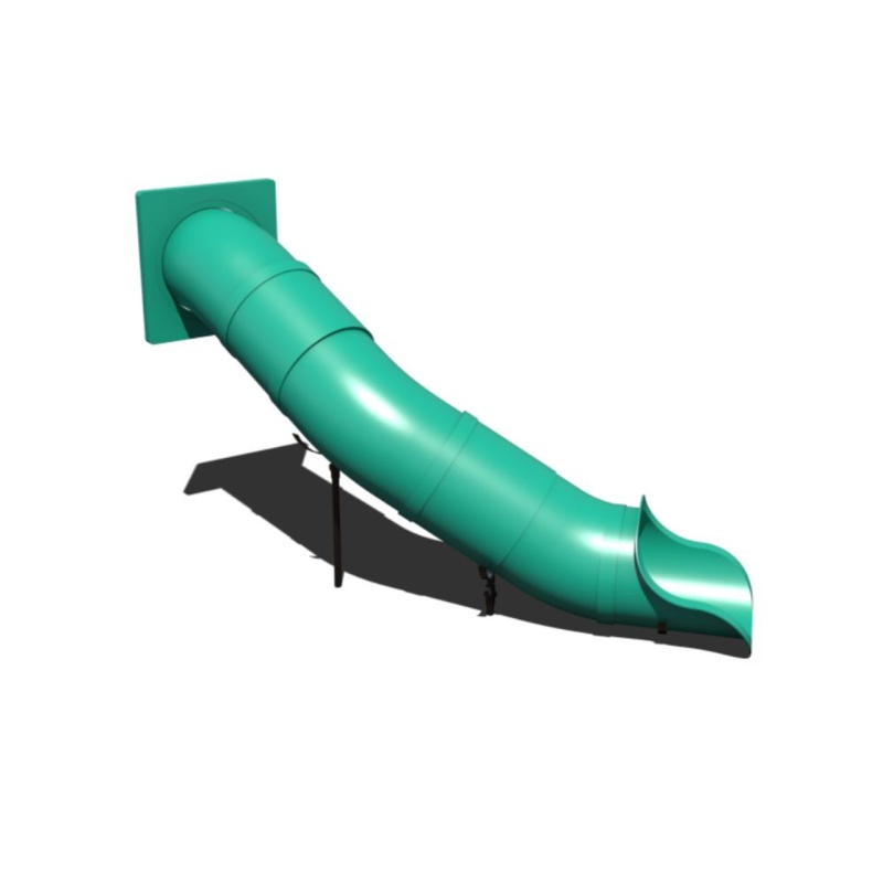 4' Deck Height - 30" Diameter - Veer Left Turn Tube Slide