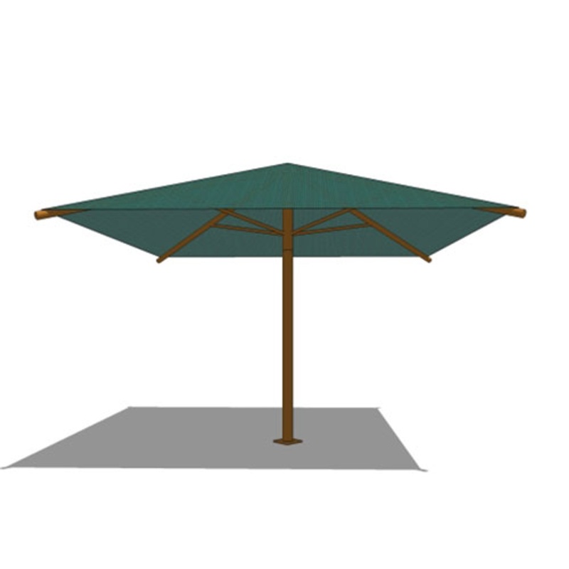 16' x 16' x 8' High Square Shade Umbrella
