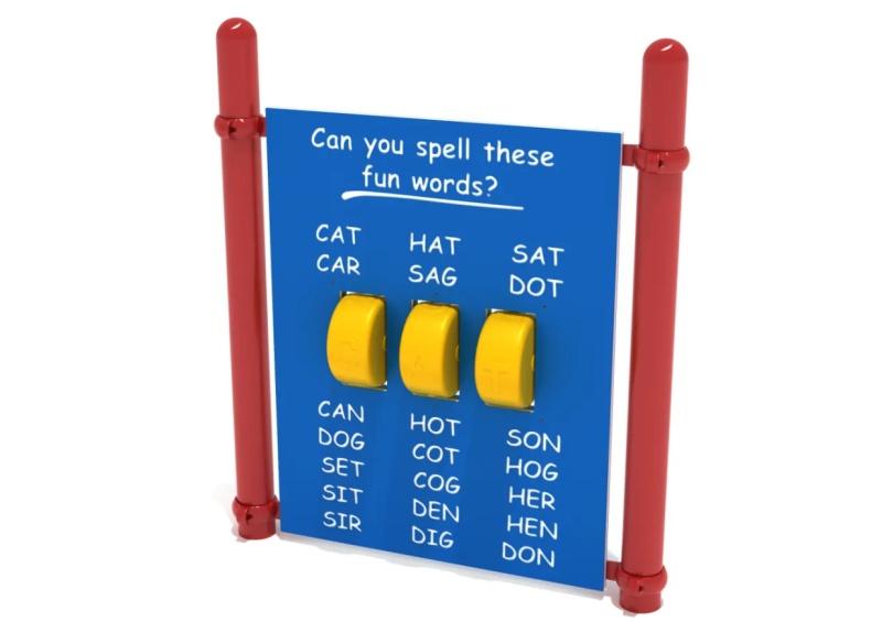 Freestanding Spelling Panel With Posts - Primary
