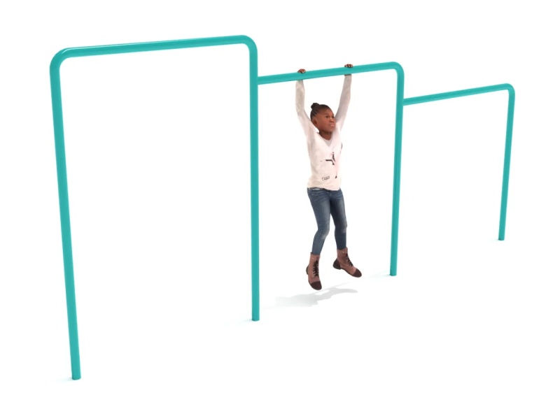 Triple Uneven Agility Bars for Kids